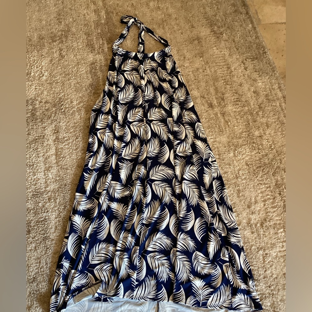 La mer luxe-tie back neck asymmetrical dress-SZ XL